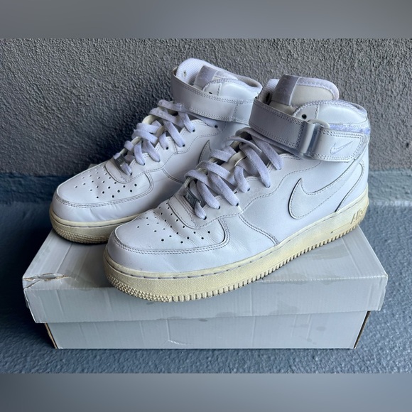 Nike Air Force 1 Mid ‘07 | White/White | Size 9.5 | - Picture 5 of 9